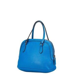 Gucci dome handbag Blue leather satchel bag shoulder